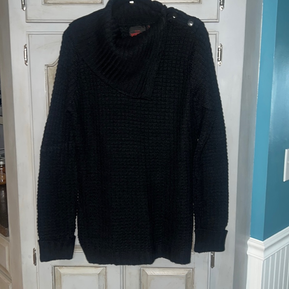 Yoki cowl neck sweater, black, new without tags, size XL